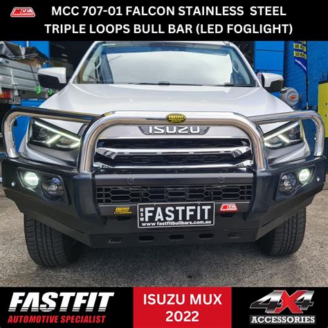 Shop Mcc Falcon Stainless Steel Triple Loop Bull Bar Led