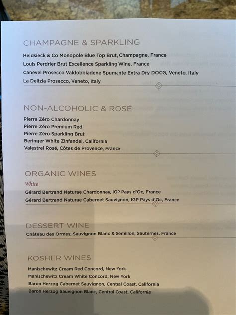 Complimentary Wine List Regent Seven Seas Cruises Cruise Critic