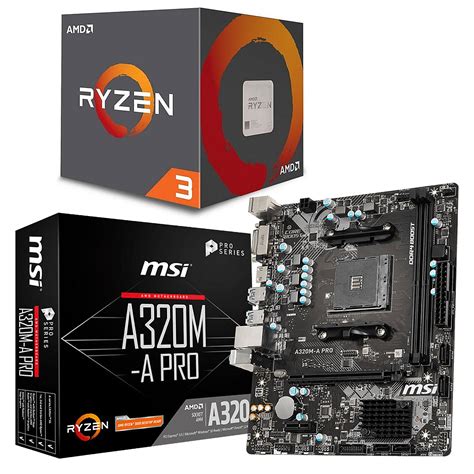 AMD Ryzen 3 1200 AF Wraith Stealth Edition (3.1 GHz / 3.4 Ghz) + MSI ...