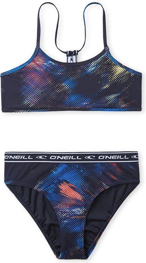 ONEILL Sportclub Active Bikini Meisjes Pink Checkboard 13 14 Jaaren Bol
