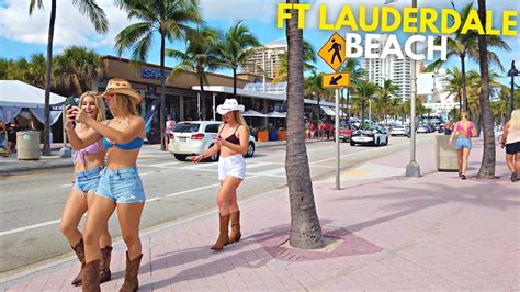 4k Fort Lauderdale Beach Street Walk 2021 Youtube