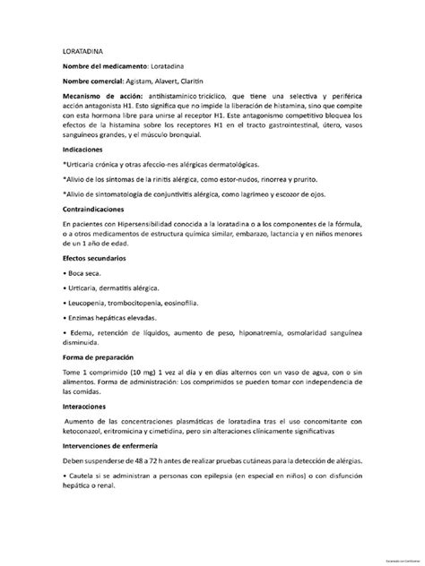 Loratadina Pdf