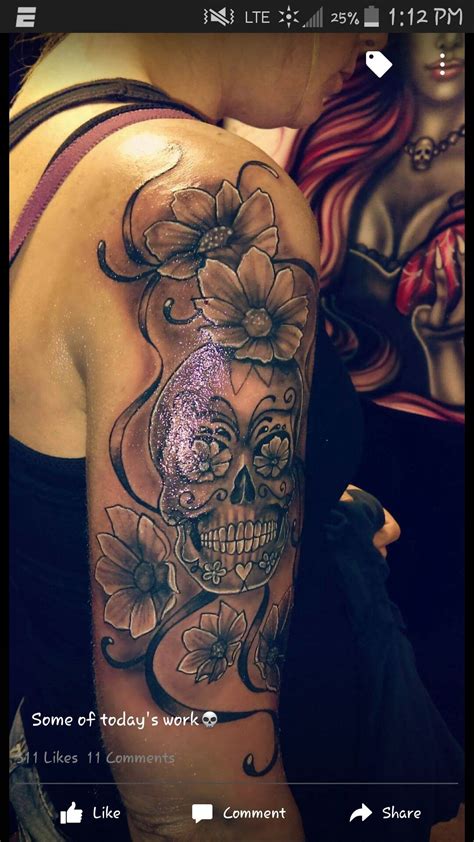 Skull Half Sleeve Tattoos For Women