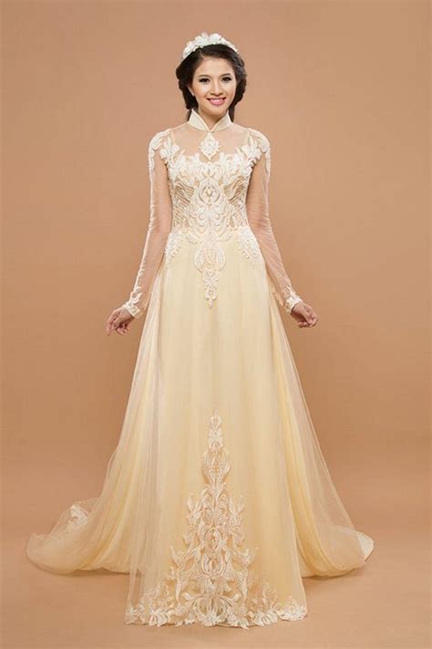 Tổng Hợp Mẫu Áo Dài Nude Đẹp Nhất Tài Lộc Wedding