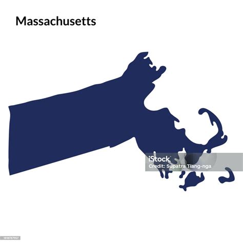 Massachusetts State Map Usa Map Stock Illustration Download Image Now Abstract American