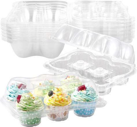 Amazon JDYYICZ Disposable 6 Count Cupcake Containers With Lids 30