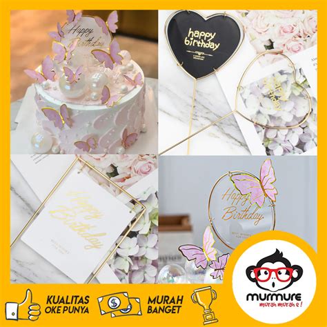 Jual Murmure Topper Cake Minimalis Besi Elegan Ulang Tahun Kue Ultah