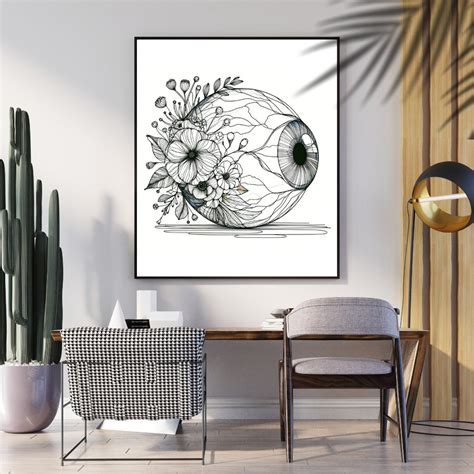 Eye Anatomy Print Ophthalmologist Gift Optometry Art Optical Art