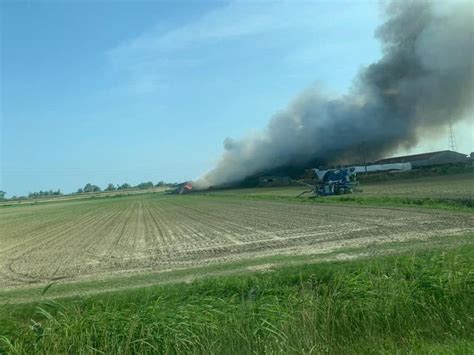 Porto Viro Incendio In Unazienda Agricola Grave Un Enne