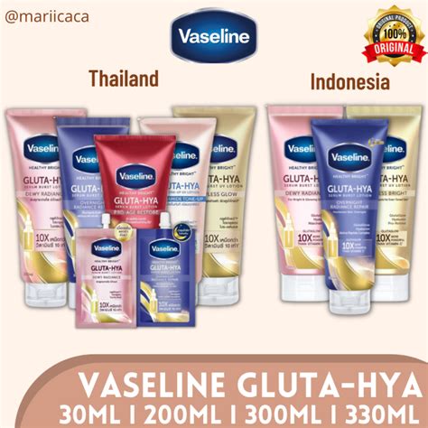 Vaseline Gluta Hya Serum Burst Uv Lotion Thailand And Indonesia Dewy