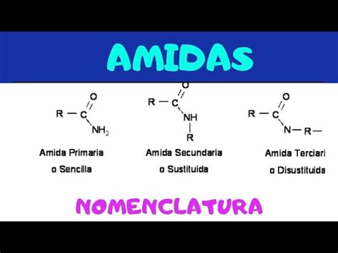 Amidas Nomenclatura De Amidas Sustitu Das Y N Sustitu Das Youtube