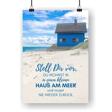 Haus am Meer Poster I Meer Spruch I KÜSTENGLÜCK