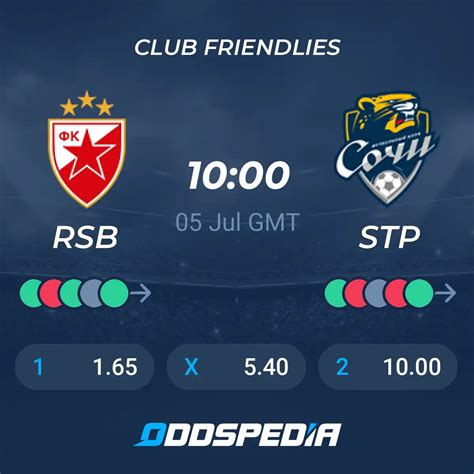 Red Star Belgrade vs PFK Sochi» Predictions, Odds, Live Score & Stats