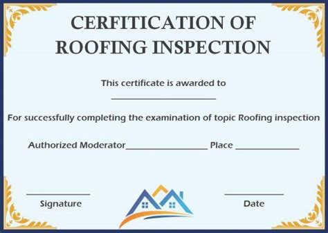 Unique Roof Certification Template Roof Inspection Certificate