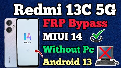 Redmi C G Frp Bypass Miui Google Account