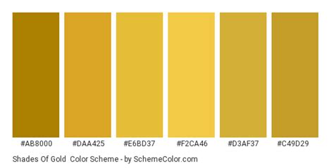 Shades Of Gold Color Scheme » Gold » SchemeColor.com