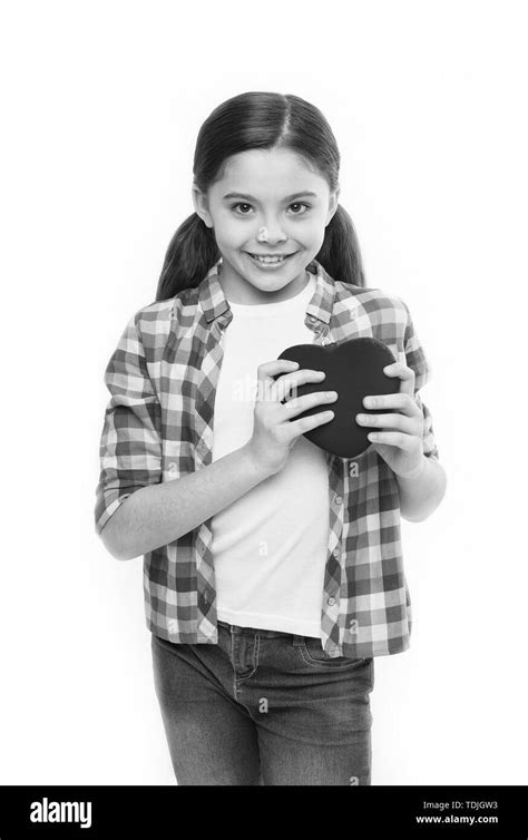 Girl Holding Heart Chest Black And White Stock Photos And Images Alamy