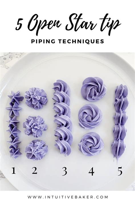 5 Open Star Tip Piping Techniques Intuitive Baker Cupcake