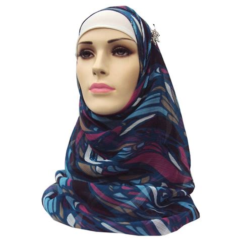 Blue Multi Hijab Scarf Product Code Hcf29914 Product Details Beautiful