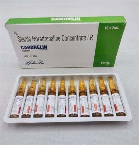 Liquid Sterile Noradrenaline Concentrate Injection At Best Price In