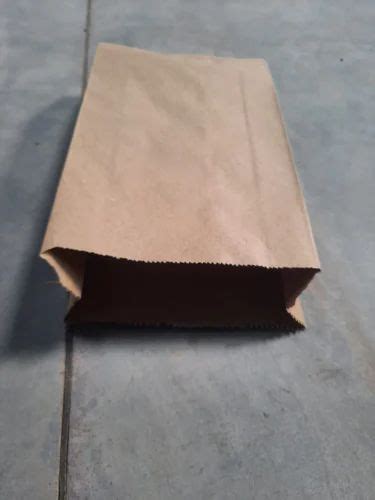 Matte Plain Brown Kraft Paper Pouch For Packaging Capacity 500gm At