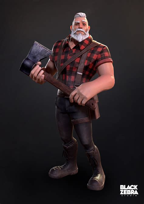 Artstation Lumberjack Antonio Medeiros Character Modeling