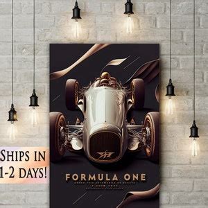 Formula Vintage Poster Race Car Wall Art Print Race Fan Gift