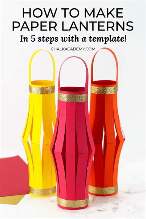 Make Easy Chinese Paper Lanterns in 5 Steps (Template + Video)