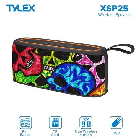 Tylex Xsp Wireless Speaker With Super Bass Radiator Aux Fm Radio