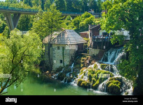 Rastoke Slunj Croatia Korana River Canyon And Beautiful Traditional