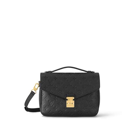 Pochette M Tis Bag Luxury Bicolour Monogram Empreinte Leather Black