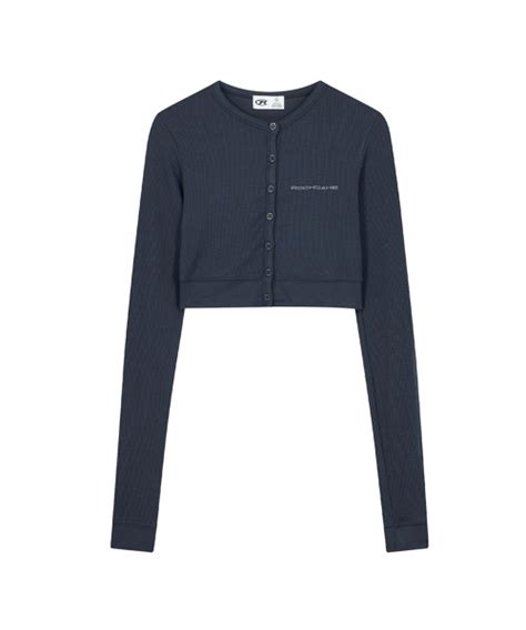 MUSINSA ROCKCAKE Cotton Lip Cardigan Navy