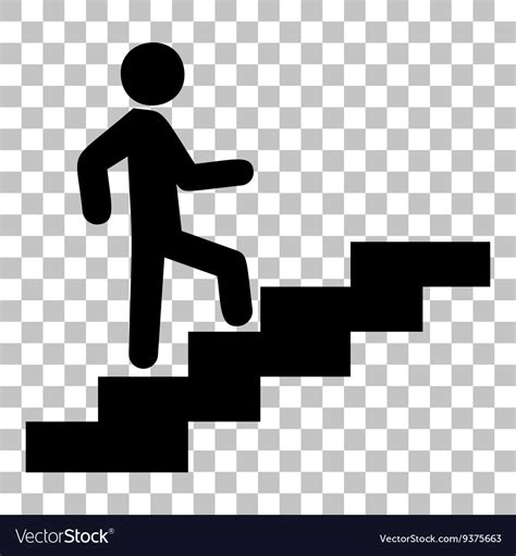 Man On Stairs Going Up Royalty Free Vector Image