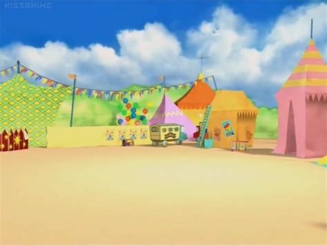 An Animated Image Of Colorful Tents And Buildings