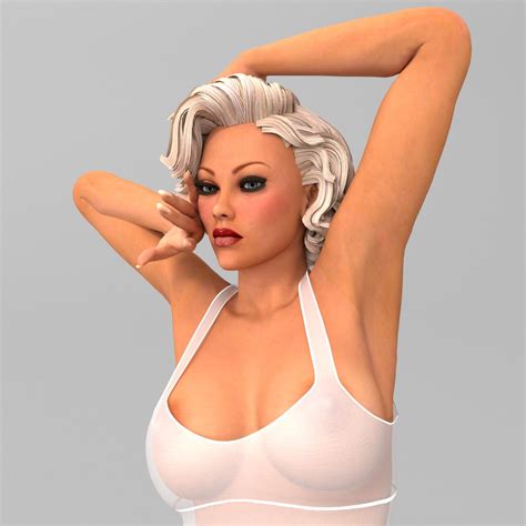 3D Naked Character Realistic Female Model TurboSquid 2376562