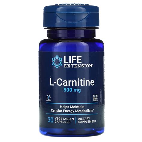 Life Extension L Carnitine Mg Vegetarian Capsules