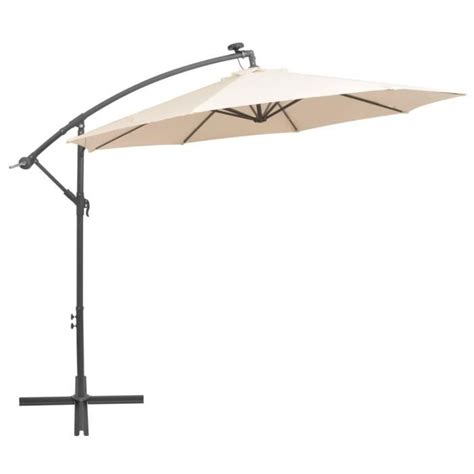 HUA Parasols voiles d ombrage Parasol avec éclairage LED 300cm