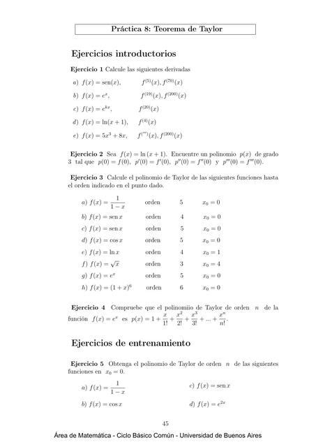 Práctica 8 Teorema de Taylor Gabriel Ledesma uDocz