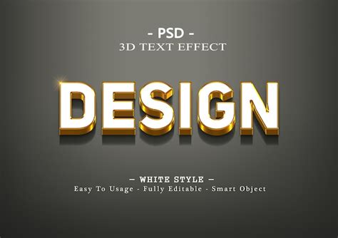 Concevoir Un Effet De Texte 3d PSD Premium