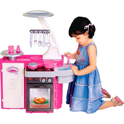 Brinquedo Cozinha Infantil Classic Completa Menina Cotiplas R 119 90