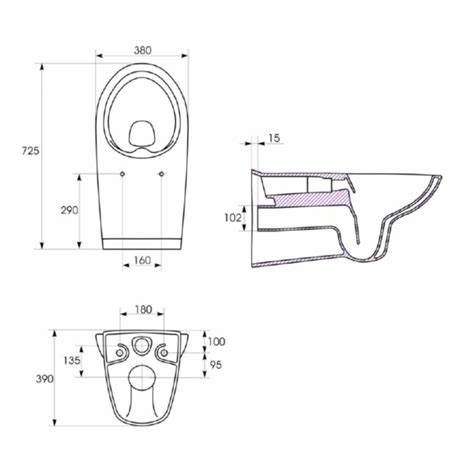 WC PMR cuvette suspendu pour personne à mobilité réduite