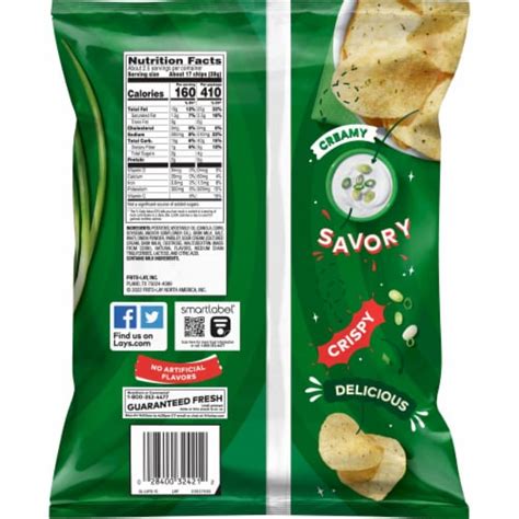 Lay S Sour Cream Onion Potato Chips 2 63 Oz Smiths Food And Drug