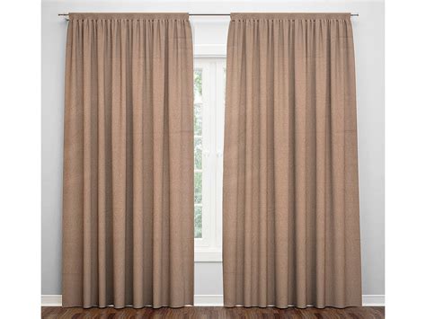 Set De Cortinas Blackout Con Presilla En Color Mocca Con Detalles