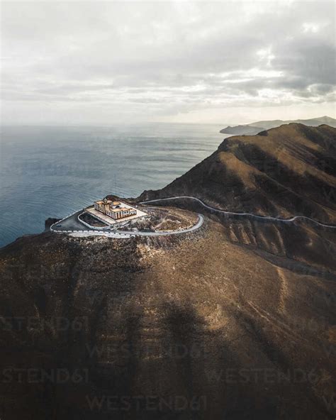 Aerial View Of Faro De La Entallada A Beautiful Lighthouse On The