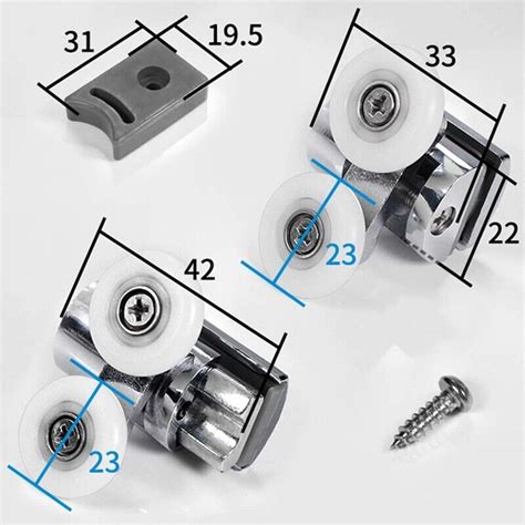 4pcs Shower Door Wheels 23mm Shower Door Rollers Heavy Duty Zinc Alloy Dual1059 Ebay