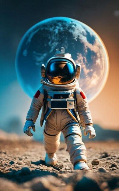 Premium AI Image | Reenactment Moon Landing during Apollo Mission