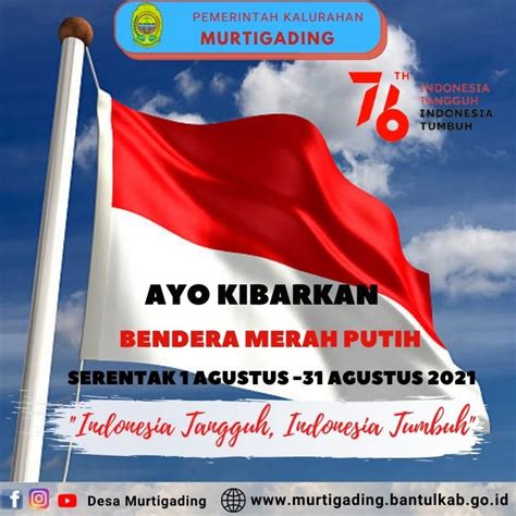 Serentak Kibarkan Bendera Merah Putih Website Kalurahan Murtigading