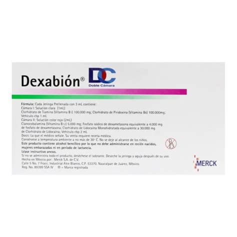 Compra Dexabion dc complejo b lidocaína dexametasona solución