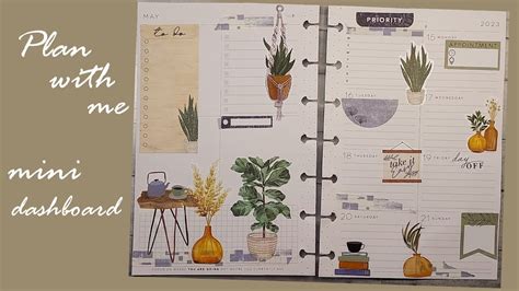 Plan With Me Mini Dashboard Happy Planner Youtube