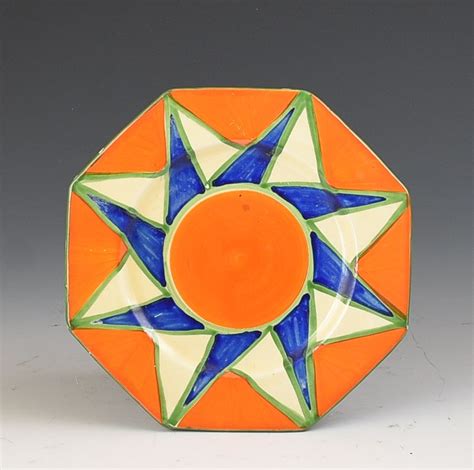 Clarice Cliff Original Bizarre Octagonal Sideplate C1928